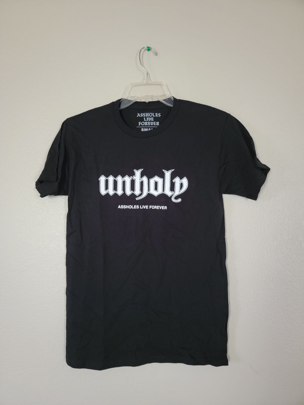 Unholy Assholes Live Forever Graphic Long Sleeve Tee - Black